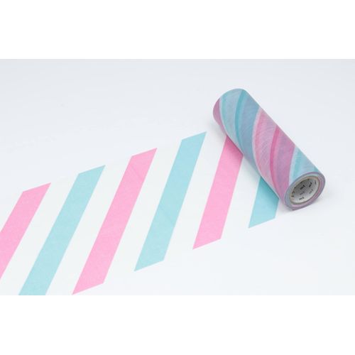 Masking Tape Mt Casa Spécial Vitre Rayé Rose Et Bleu - Masking Tape (Mt)