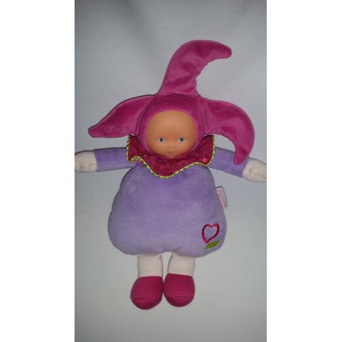 Doudou Poupée Lutin Corolle Rose Violet Fleur Grelot Soft Toys Blankie Comforter Eveil Bebe Naissance Enfant Peluche