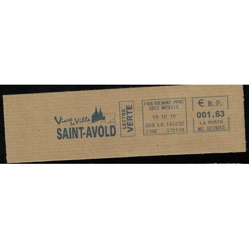 France Ema Empreinte Postmark Vivre La Ville De Saint Avold