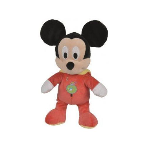 Peluche Mickey En Grenouillere Rouge 49 Cm - Nicotoy - Doudou Disney