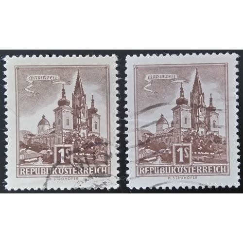 Lot 2 Timbres Autriche - Architecture/Bâtiments/Eglises - Mariazell Church