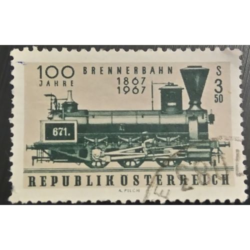 Timbre Autriche - Transport/Chemins De Fer - 1967 The 100th Anniversary Of Brenner Railroad