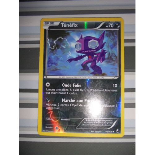 Carte Pokémon Tenefix Holo Reverse 62/108 N & B Explorateurs Obscurs Fr Neuf