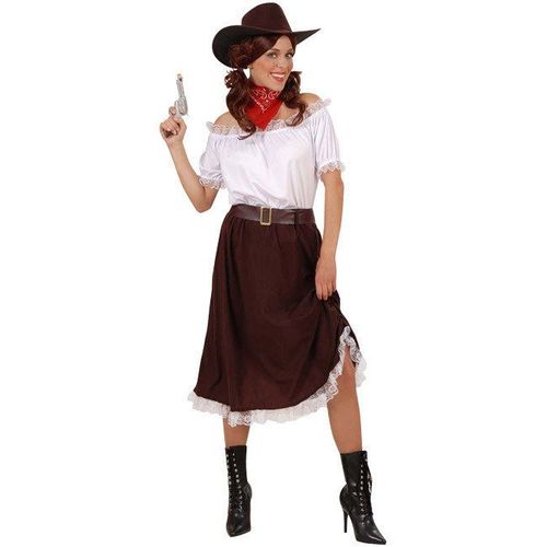 Déguisement Cowgirl Blanc Et Marron Femme Medium