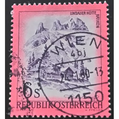 Timbre Autriche - Architecture/Bâtiments/Maisons - 05/1975 Landscapes Of Austria