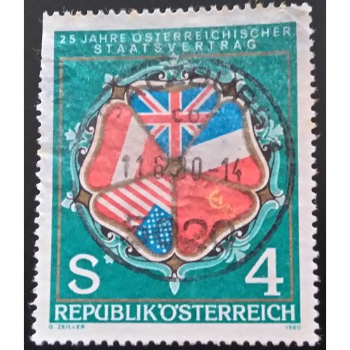 Timbre Autriche - Organisations - 1980 The 25th Anniversary Of The Austrian State Treaty