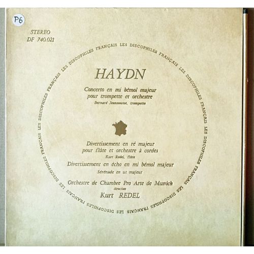 Haydn - Concerto En Mi Bémol Majeur Pour Trompette Et Orchestre - Disque Vinyle Lp 33 Tours