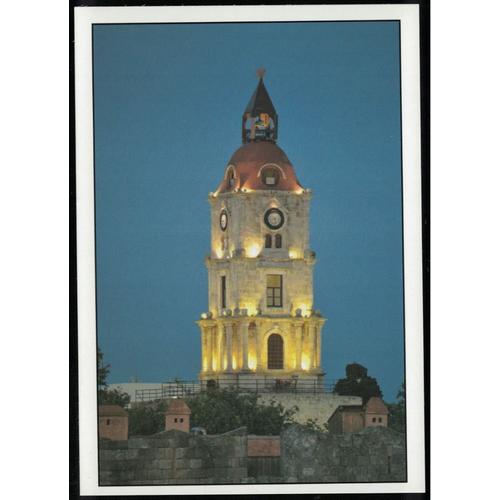 Grèce Carte Postale Cp Postcard Roloi Clock Tower Tour De L'horloge Vieille Ville De Rhodes