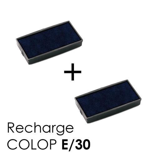 2 Cassette D'encre E/30 Recharge Pour Tampon Colop Printer 30 Noir