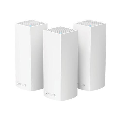 Linksys VELOP Solution Wi-Fi Multiroom WHW0303 - - système Wi-Fi - (3 routeurs) - jusqu'à 6000 pieds carrés - maillage - 1GbE - Wi-Fi 5 - Bluetooth - Tri-bande