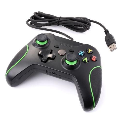 Noir Manette De Jeu Usb Câblé Pour Microsoft Xbox One One / S / Pc Console