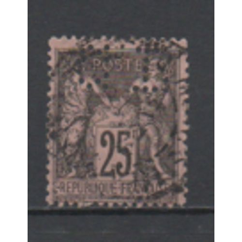 France 1876/1878: Timbre Oblitéré Type Sage, N°91.