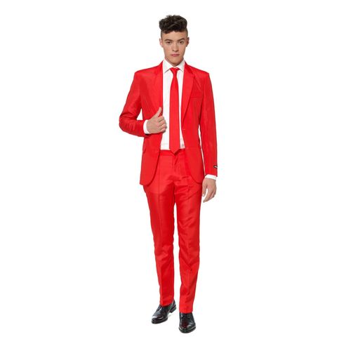 Costume Mr. Solid Rouge Homme Suitmeister Medium