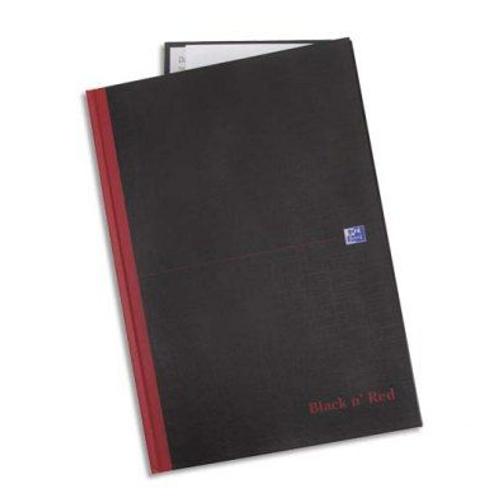 Oxford Black N Red Cahier Notebook Brochure Couverture Carte 192 Pages 5x5 + Marge 21x29,7
