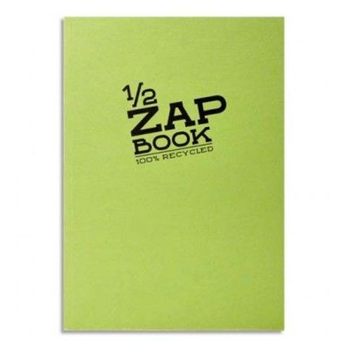 Clairefontaine Bloc 1/2 Zap Book Dos Encollé Grand Côté A6 160 Pages Unies Couvertures Papier Assorties