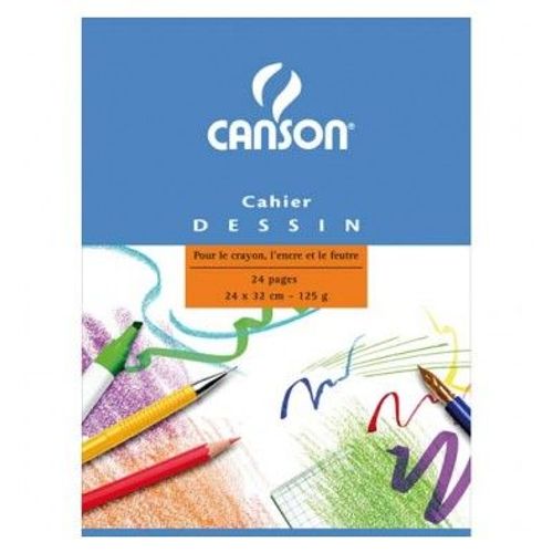 Canson Cahier A Dessin, Blanc. 24 Pages, 240 X 320 Mm,