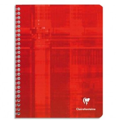 Clairefontaine Cahier Reliure Spirale 17 X 22 Cm 180 Pages Grands Carreaux Papier 90g