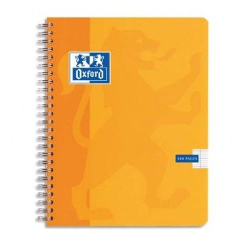 Cahier Spirale 100 Pages 21 X 29,7 Cm A4 90g Q 5x 5