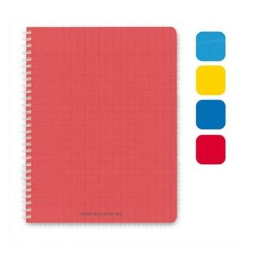 Neutre Cahier Bureau Spiralé 100 Pages 5x5 21x29,7 Couverture Polypro Assortis