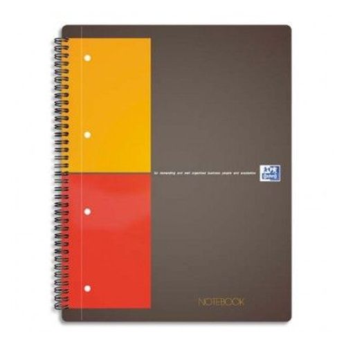 Oxford Cahier Notebook Couverture Polypropylène Orange Spirales 160 Pages Perforées 80g Lignée 6 Mm 21 X 31,8 Cm