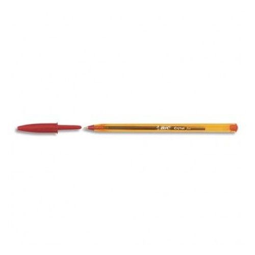 Bic Stylo À Bille Rouge Cristal Fine Pointe Fine Corps Transparent À Capuchon