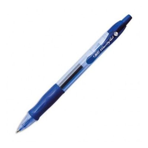 Bic Stylo À Bille Encre Gel Vélocity Gel Bleu, Pointe Moyenne