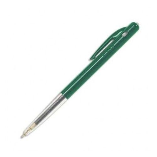 Bic Stylo À Bille Pointe Moyenne Rétractable Encre Verte Corps Plastique Couleur M10