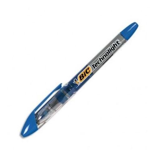 Bic Surligneur De Poche Pointe Biseautée Encre Liquide Coloris Bleu Technolight