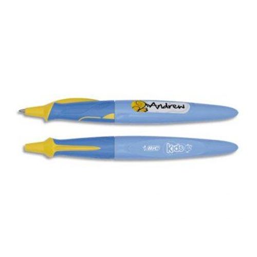Bic Stylos D'apprentissage Twist Corps Bleu, Encre Bleue, Pointe 1 Mm. Pour Enfant De 4 À 7 Ans