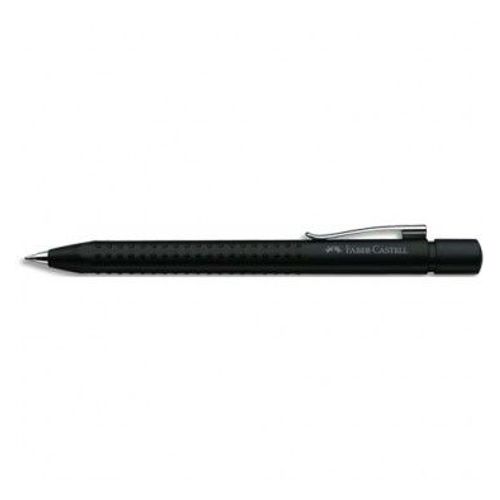 Faber Castell Stylo Bille Grip 2011, Encre Bleue, Corps Métal Noir Mat