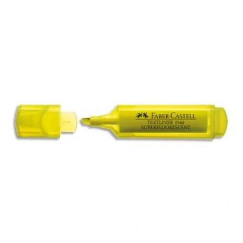Faber Castell Surligneur Textliner 1546, Pointe Feutre Biseautée, Coloris Jaune