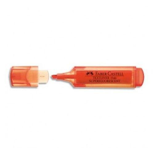 Faber Castell Surligneur Textliner 1546, Pointe Feutre Biseautée, Coloris Orange