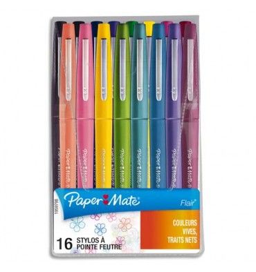 Stylo feutre Papermate Flair Métallique écriture moyenne - Blister