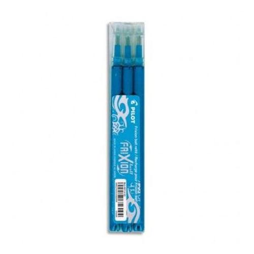 Pilot Pochette De 3 Recharges Pour Roller Frixion Ball Pointe Moyenne (0,7mm). Encre Turquoise