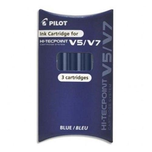 Pilot Pochette De 3 Recharges Pour V5/V7 Begreen Encre Bleue