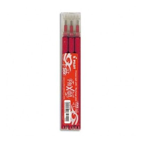 Pilot Pochette De 3 Recharges Pour Roller Frixion Ball Pointe Moyenne (0,7mm). Encre Rouge