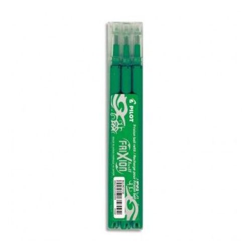 Pilot Pochette De 3 Recharges Pour Roller Frixion Ball Pointe Moyenne (0,7 Mm). Encre Vert