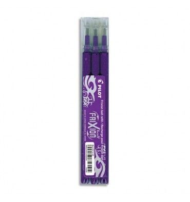 Stylo Effaçable Pilot Frixion Ball Plus 0.7mm | Lot 3 Stylos + 3 Recharges Bleues | Encre Thermique Effaçable