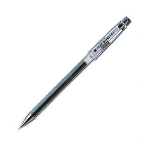 Pilot Stylo À Bille Pointe Hi-Tech Extra-Fine Encre Gel Noire Corps Plastique Avec Capuchon G-Tec-C4