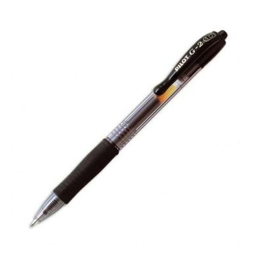 Pilot Stylo À Bille Pointe Large Rétractable Encre Gel Noire Corps Plastique Avec Grip Caoutchouc G2
