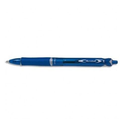 Pilot Stylo Bille Acroball Clip Plastique, Pointe Moyenne, Coloris Bleu