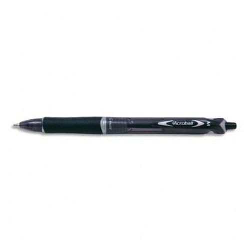 Pilot Stylo Bille Acroball Clip Plastique, Pointe Moyenne, Coloris Noir