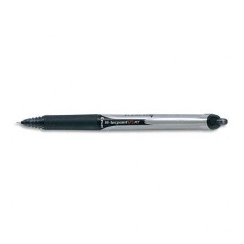 Pilot Stylo Roller Rétractable Et Rechargeable Pointe Hi-Tec V5 Rt Noir