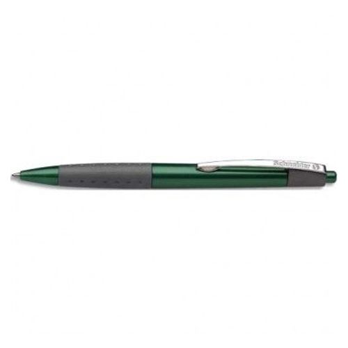 Schneider Stylo Bille Rétractable Loox Avec Grip Caoutchouc Et Clip En Métal. Encre Verte