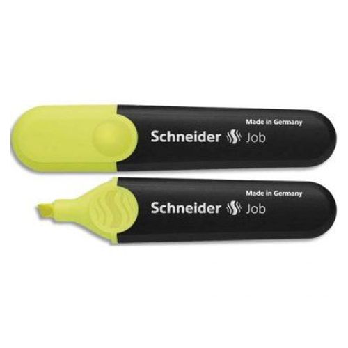 Schneider Surligneur Job 150 (Rechargeable) Pointe Biseautée, Encre Jaune