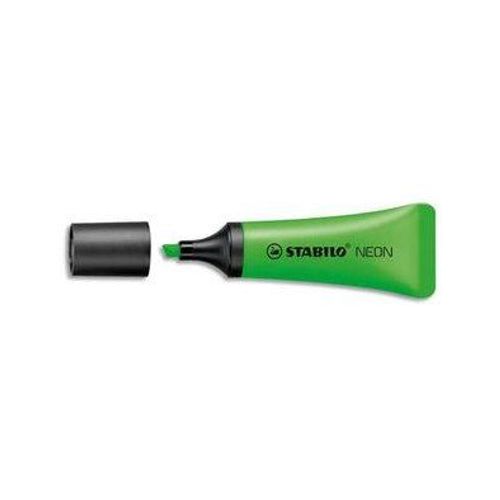 Stabilo Surligneur Tampon Boss Neon Vert, Pointe Biseautée, Encre À Base D'eau