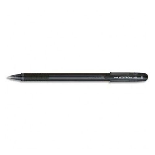 Uniball Stylo Bille Encre Gel Jetstream 101 Pointe 1mm Noir, Idéal Pour Les Gauchers. Pointe Moyenne