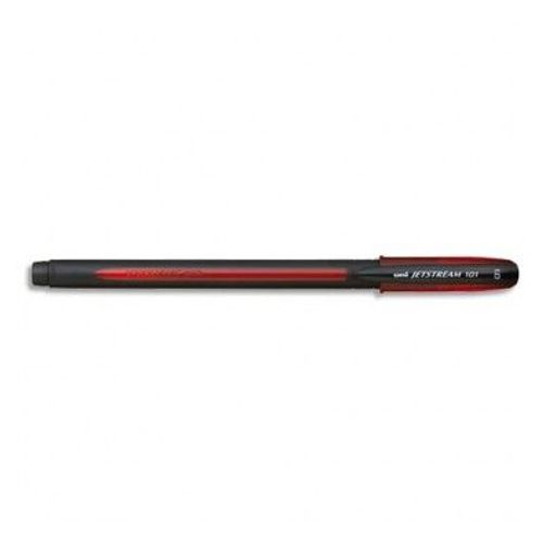 Uniball Stylo Bille Encre Gel Jetstream 101 Pointe 1mm Rouge, Idéal Pour Les Gauchers. Pointe Moyenne