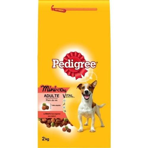 Pedigree - Croquettes Petits Chiens Adulte Au Boeuf. Riz Et Légumes - Pour Les Chiens - 2kg