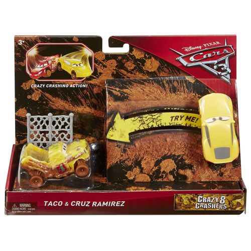 Mattel Cars - Crazy Pack 2 Véhicules Taco & Cruz Ramirez